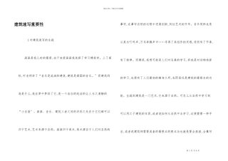 建筑速写重要性