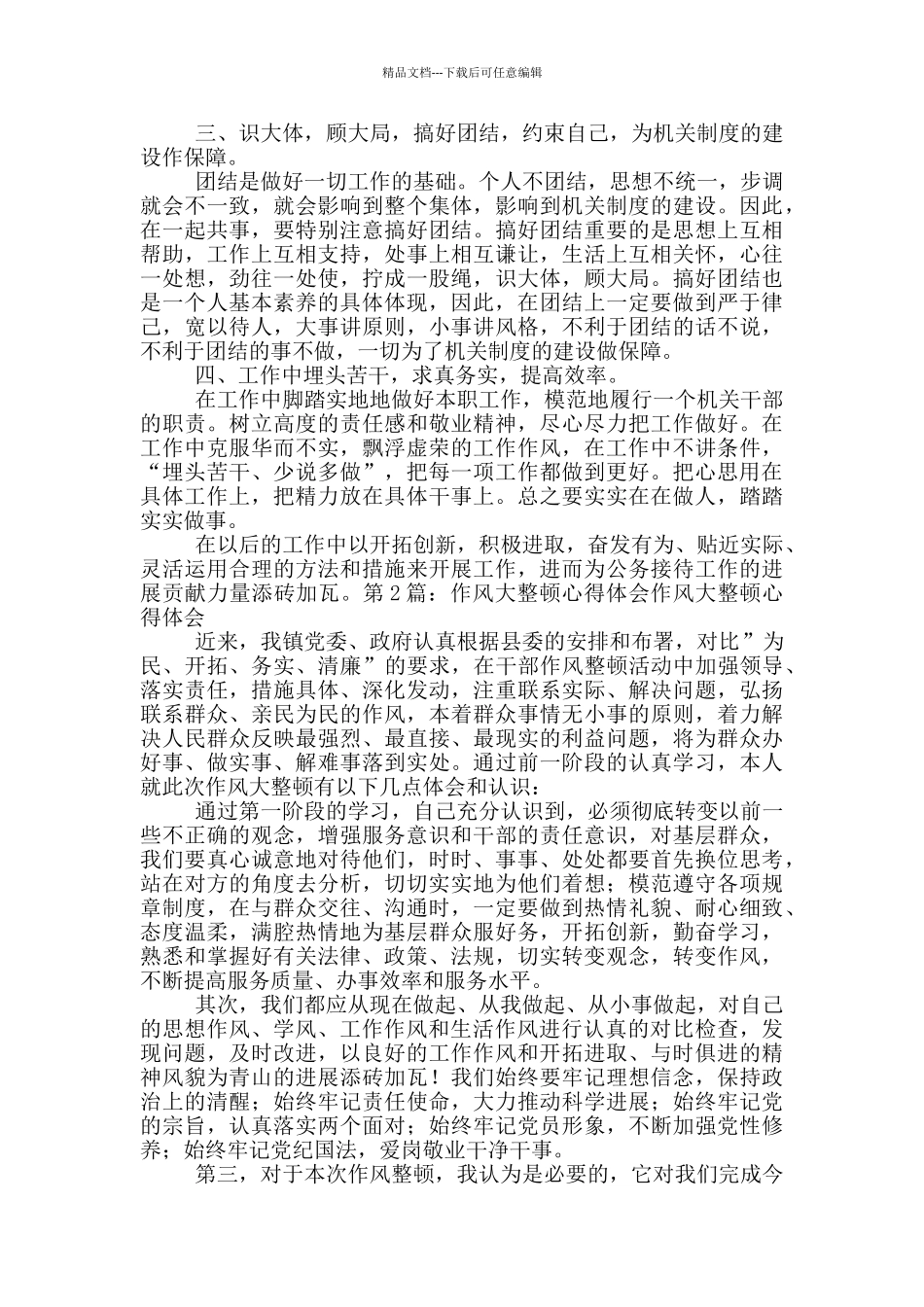 开展作风建设大整顿心得体会_第3页