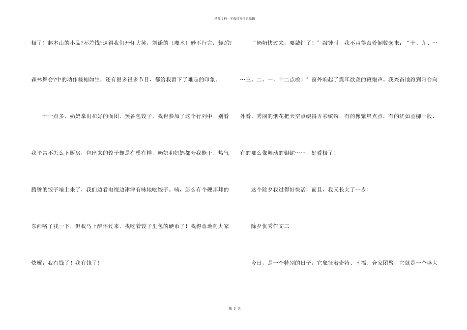 开心的除夕优秀2024_第2页