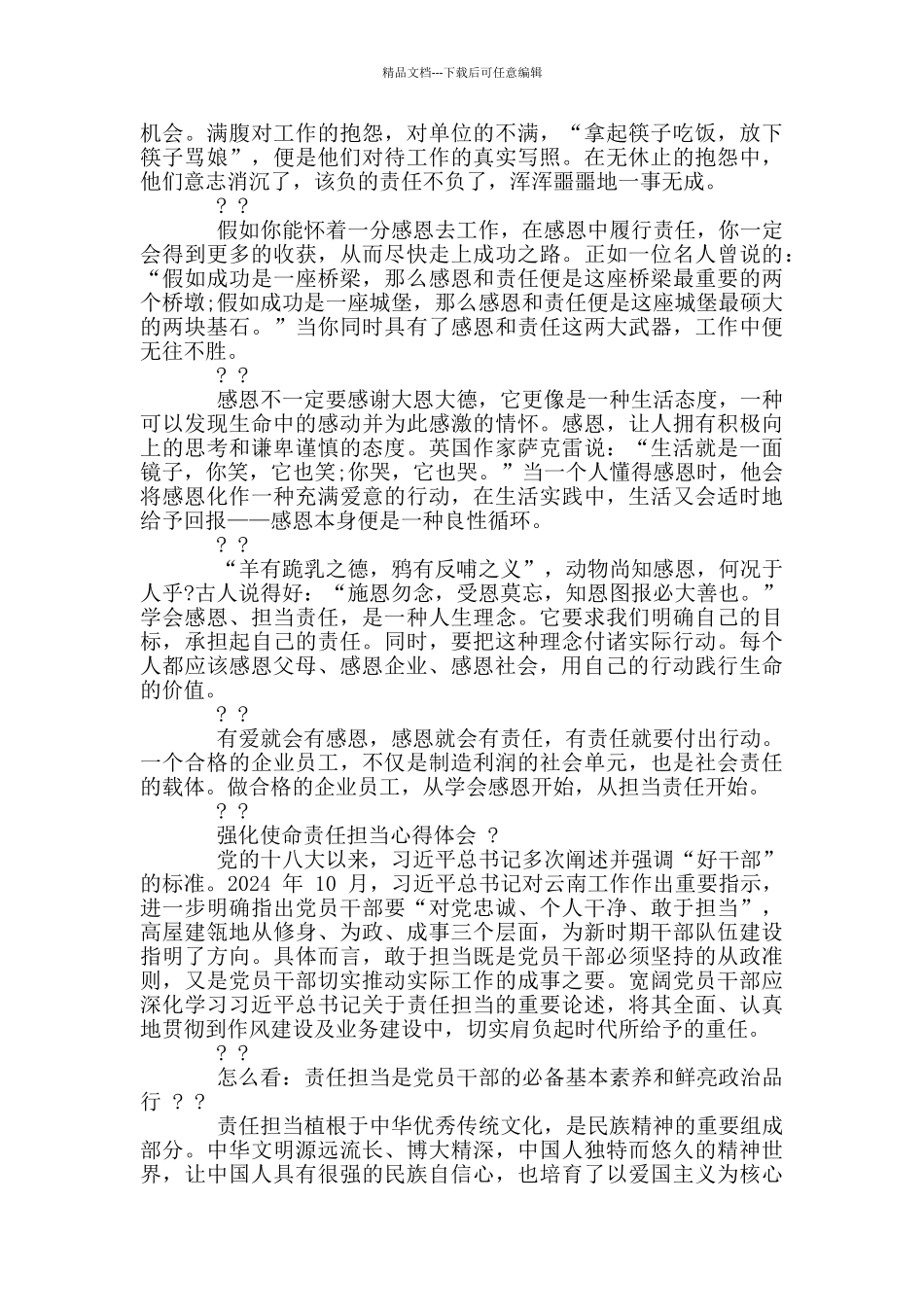 强化使命责任担当心得体会三篇_第2页