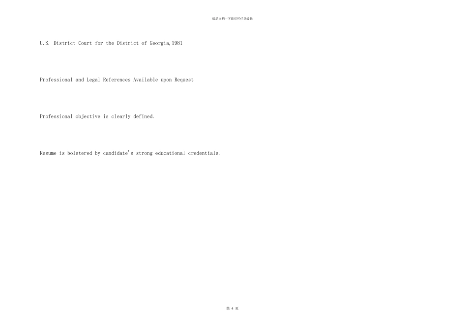 律师的英文简历模板_第3页