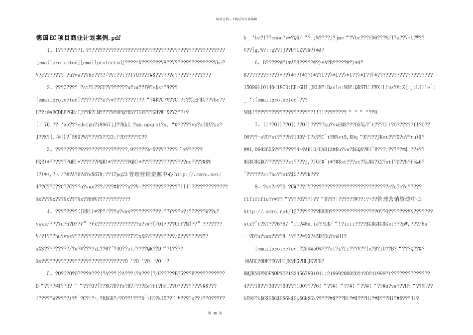 德国EC项目商业计划案例.pdf_第1页
