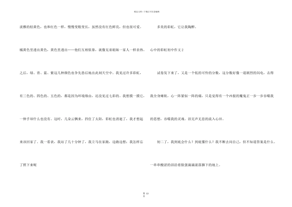 心中的彩虹初中_第2页