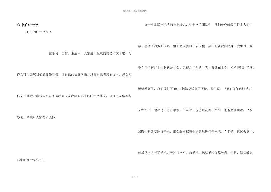 心中的红十字_第1页