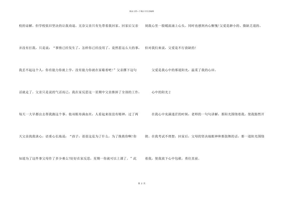 心中的阳光小学五年级_第2页