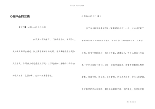 心得体会的三篇