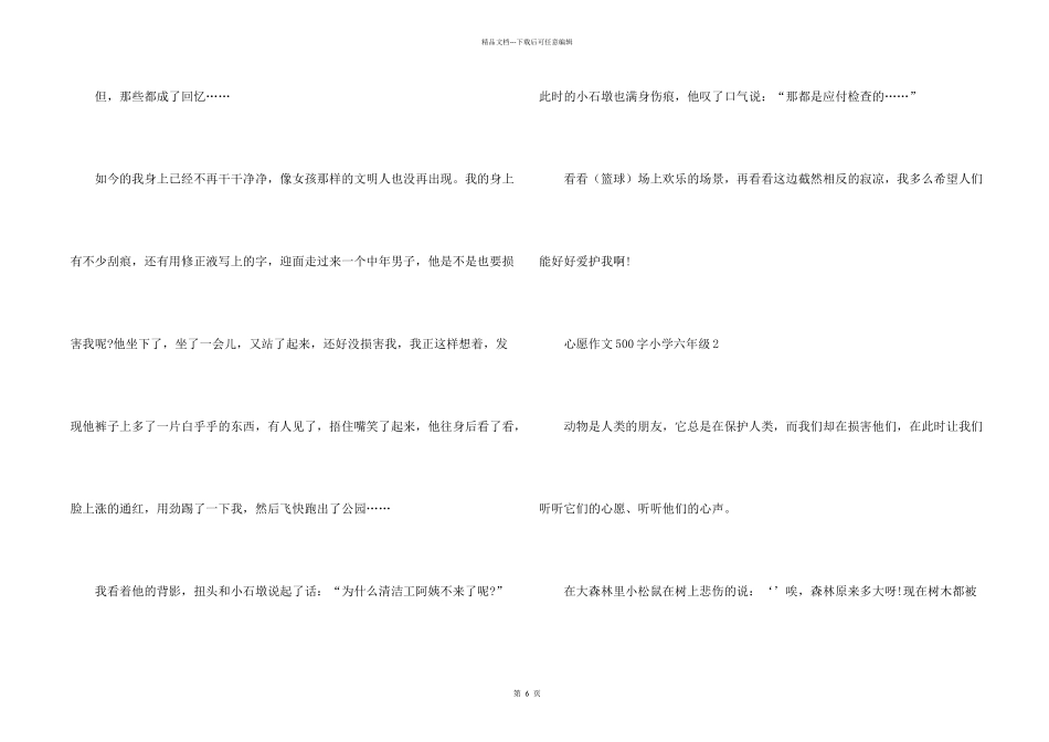 心愿500字小学六年级_第2页