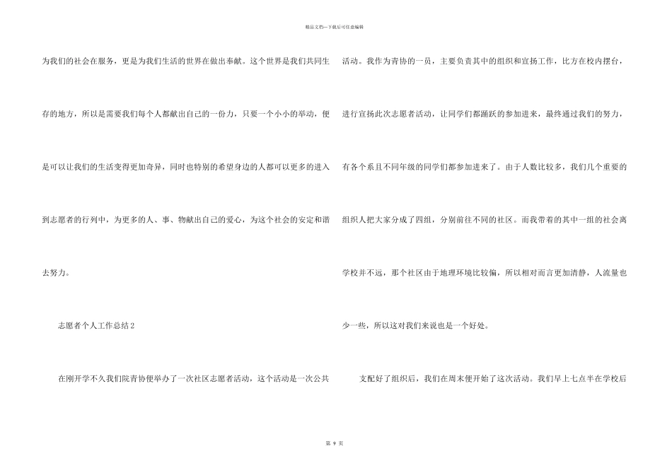 志愿者个人工作总结2024五篇_第3页