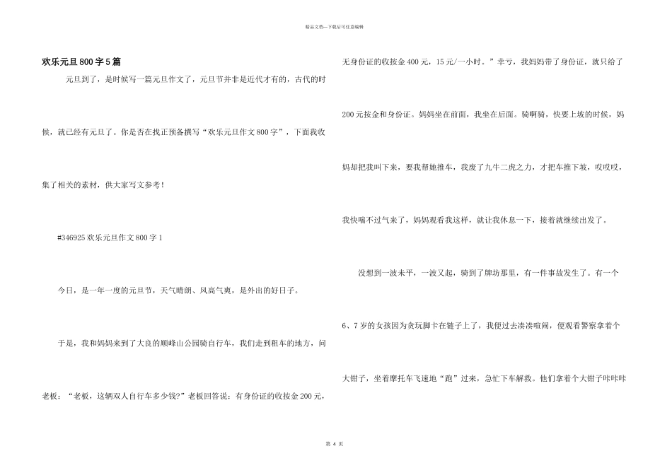 快乐元旦800字5篇_第1页