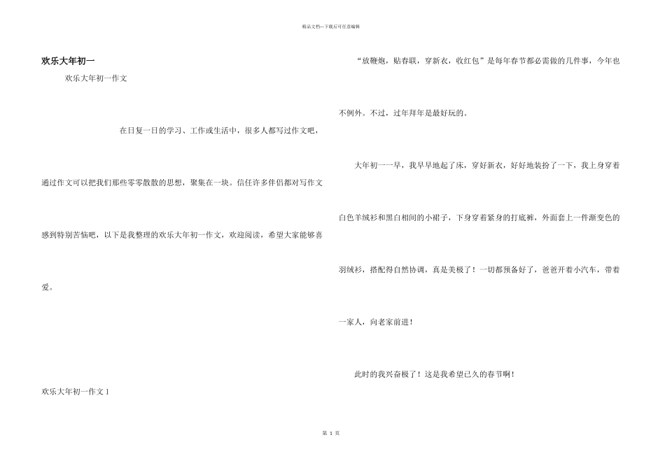 快乐大年初一_第1页