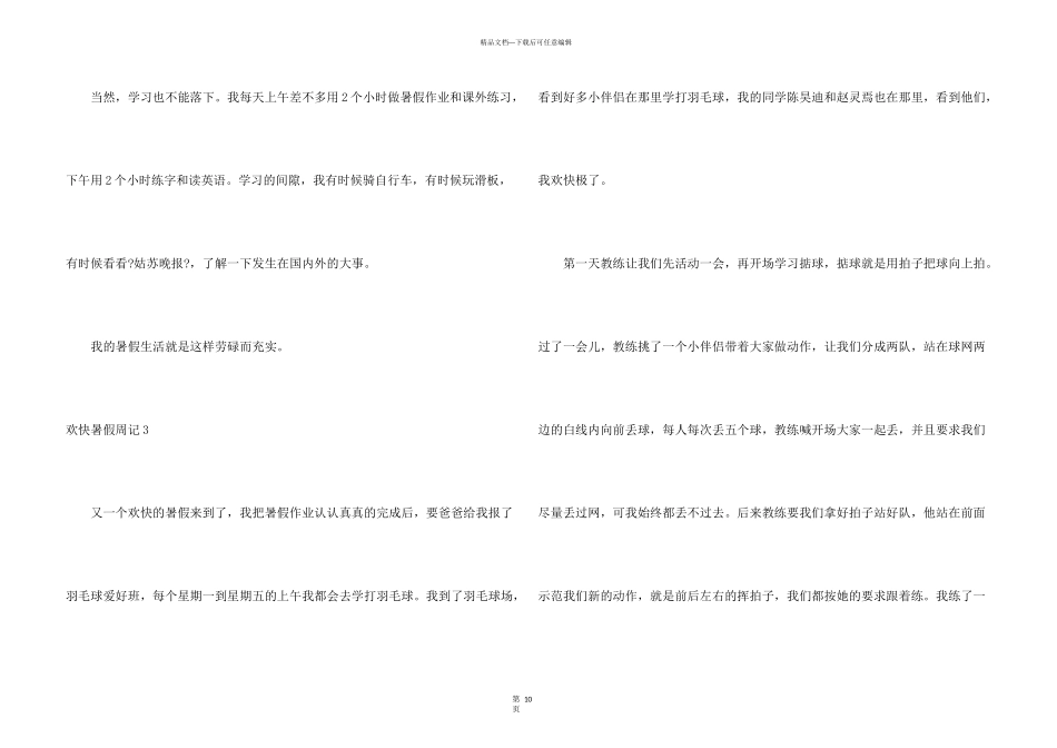 快乐暑假周记_第3页