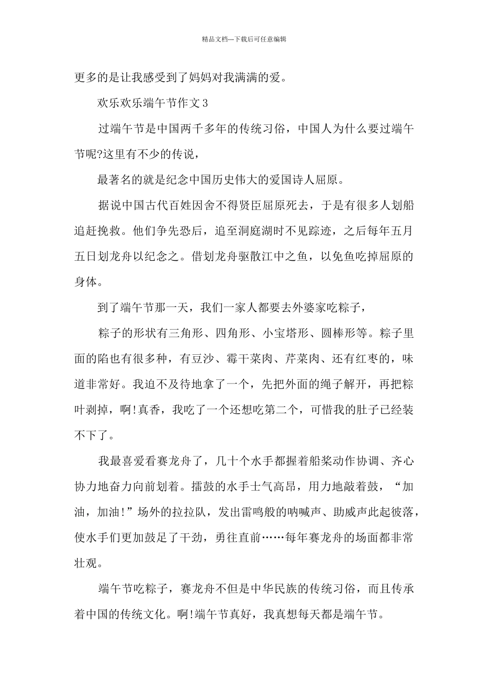 快乐开心端午节作文5篇_第3页