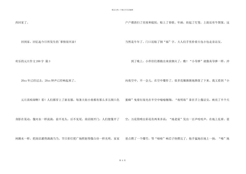 快乐的元旦200字8篇_第3页