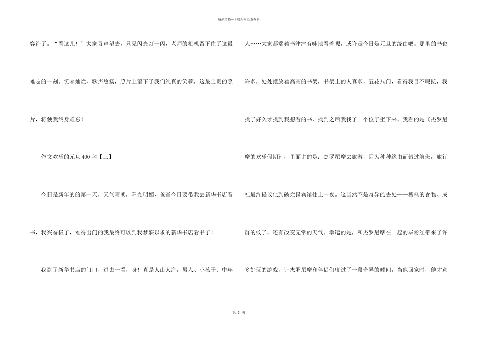 快乐的元旦400字_第3页