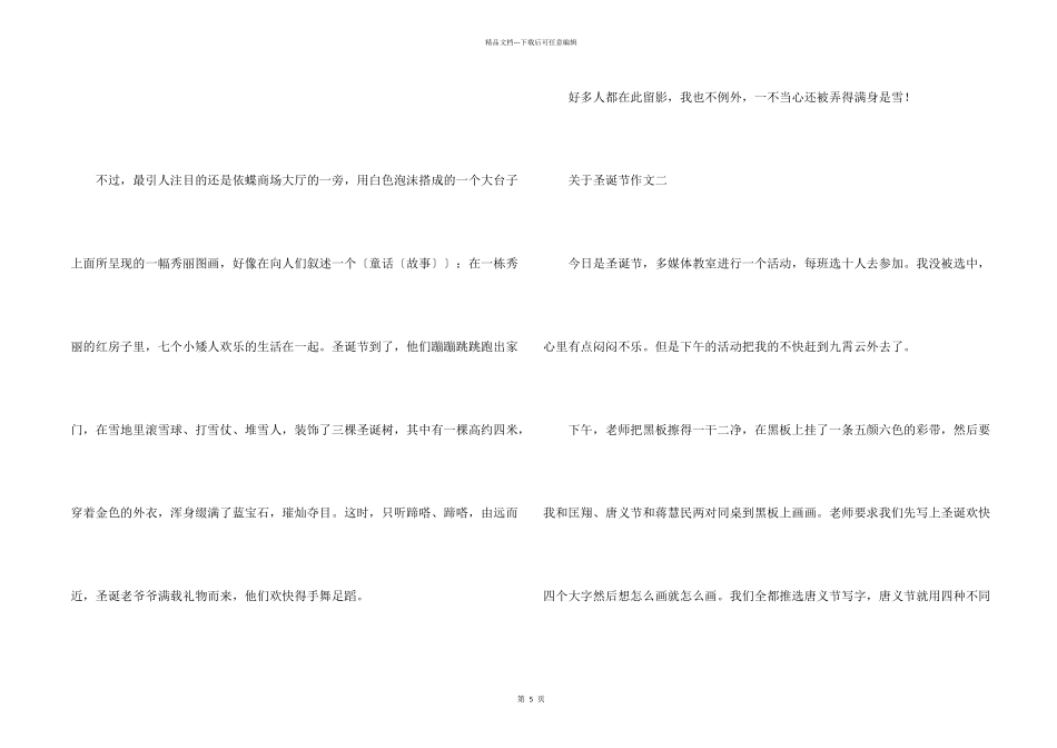 快乐的圣诞节优秀小学5篇2024_第2页