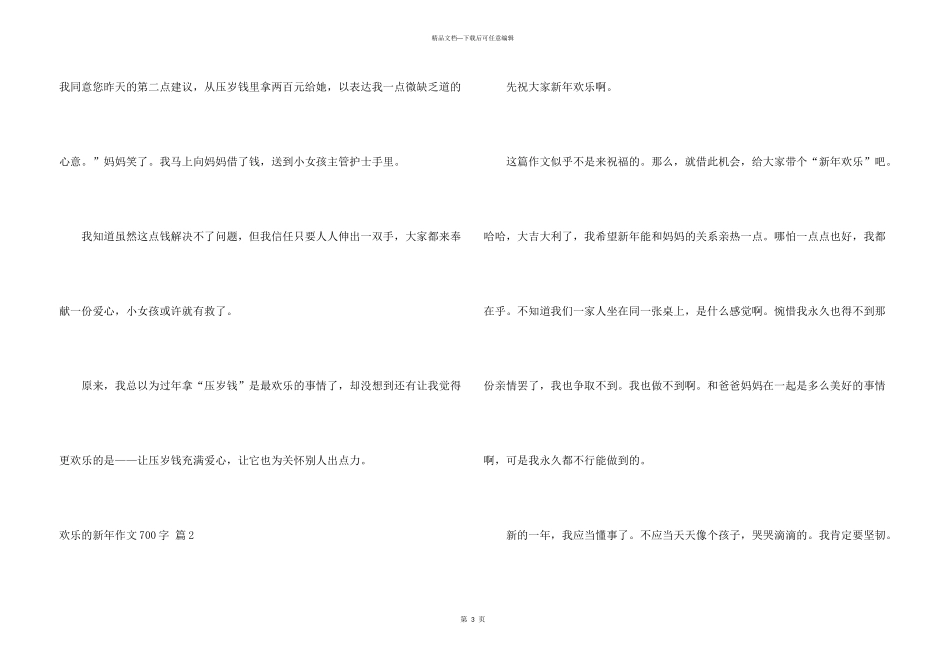 快乐的新年700字合集9篇_第3页