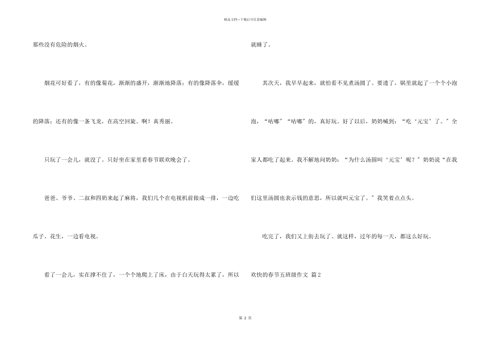 快乐的春节五年级锦集10篇_第2页