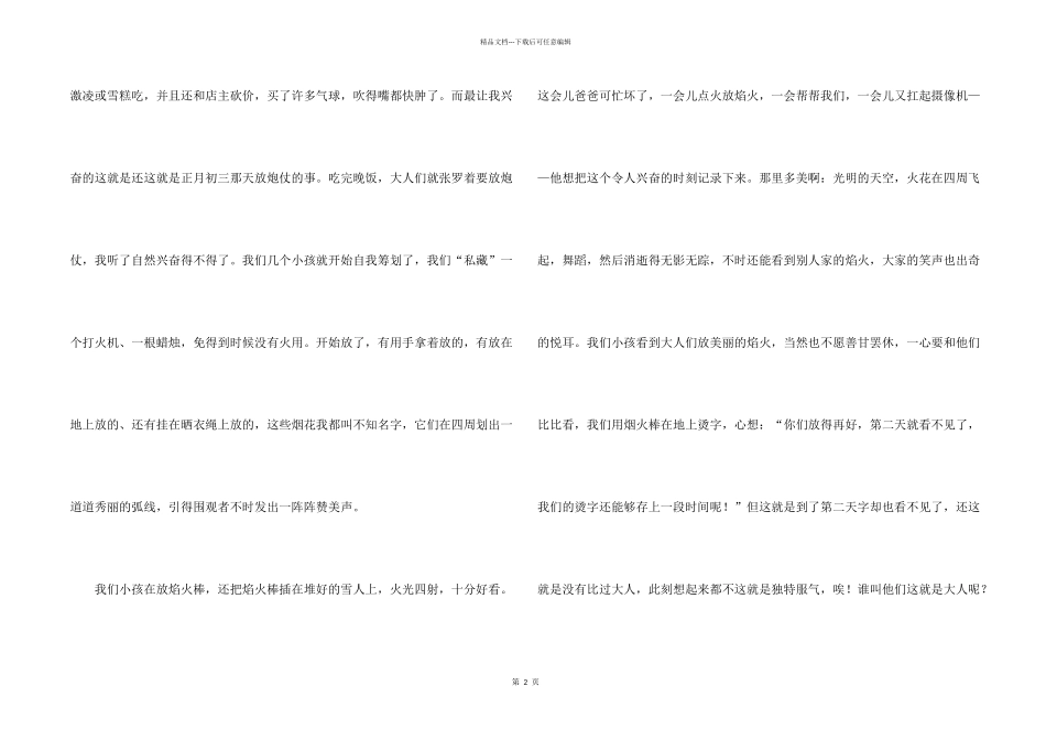 快乐的春节四年级锦集8篇_第2页