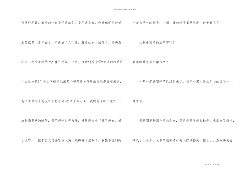 快乐的端午节小学_第2页