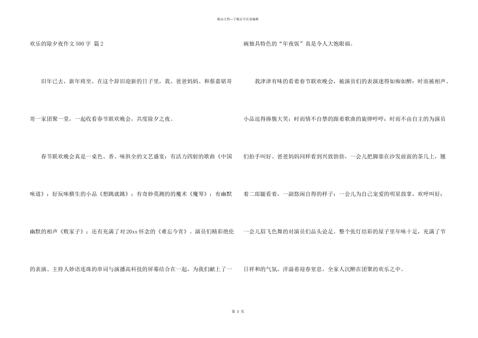 快乐的除夕夜500字3篇_第3页