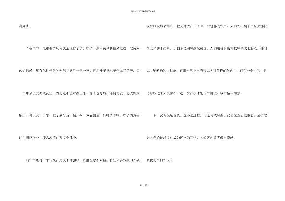 快乐的节日集锦15篇_第2页