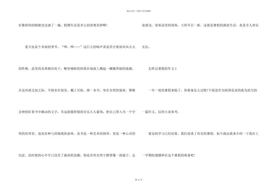 怎样过暑假的5篇_第2页