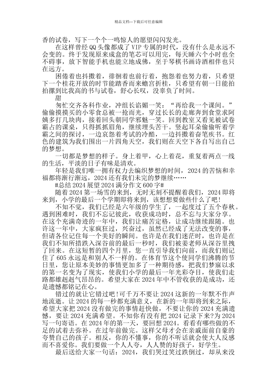 总结2024展望2024作文600字5篇_第2页