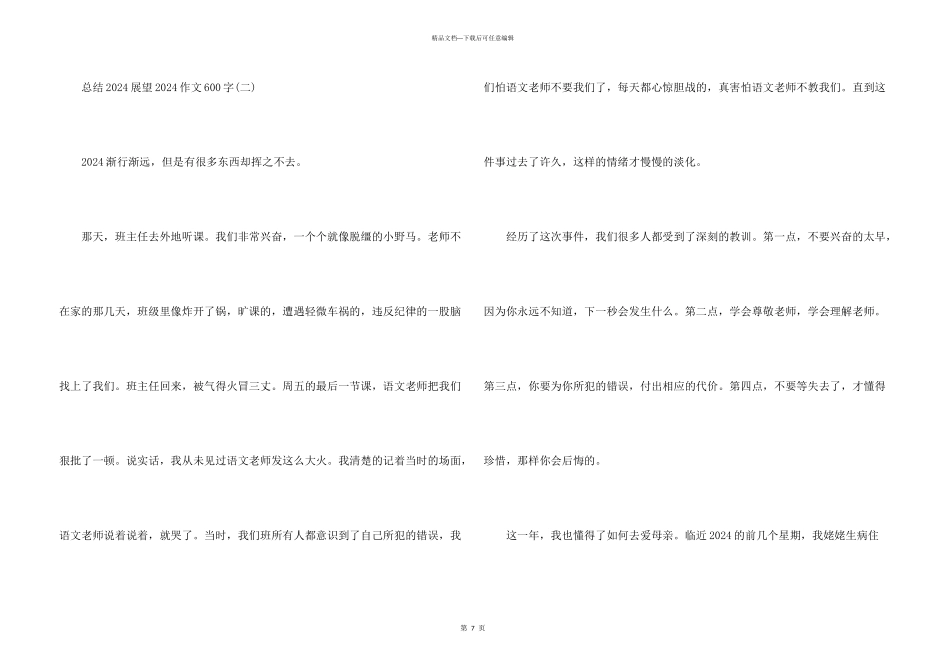 总结2024展望2024感悟600字_第3页