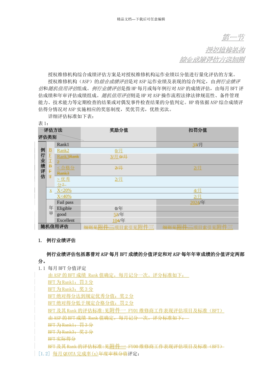 惠普授权维修机构奖惩方案_第3页