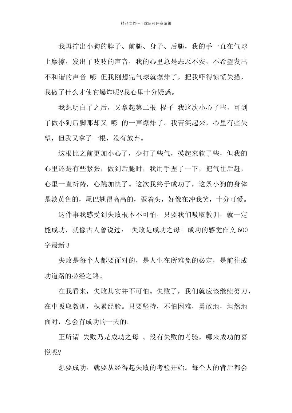 成功的感觉作文600字最新_第3页