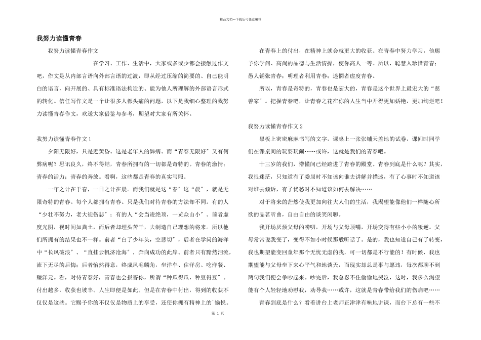 我努力读懂青春_第1页