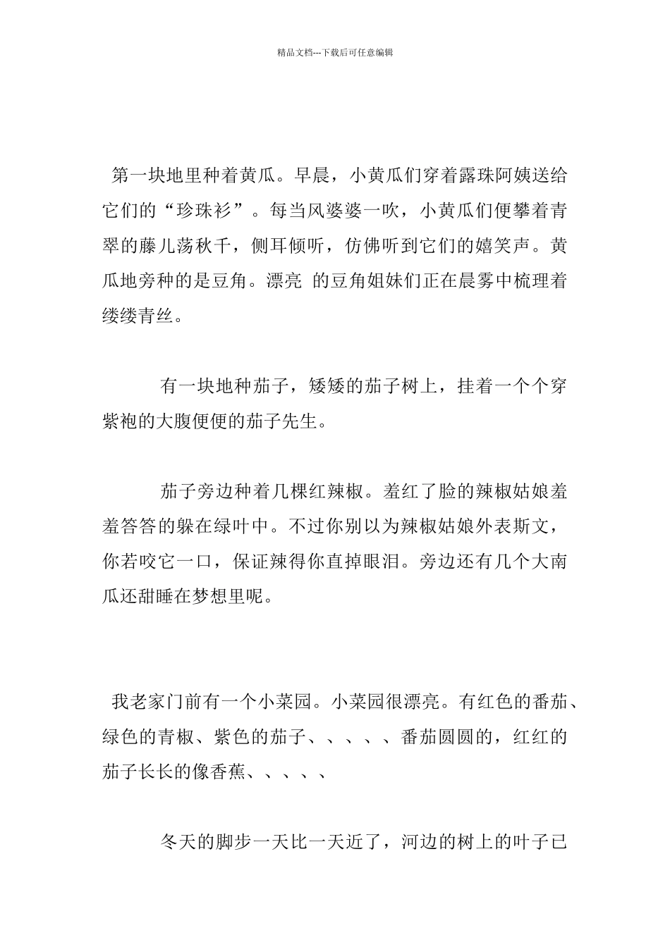 我家的小菜园作文_第3页