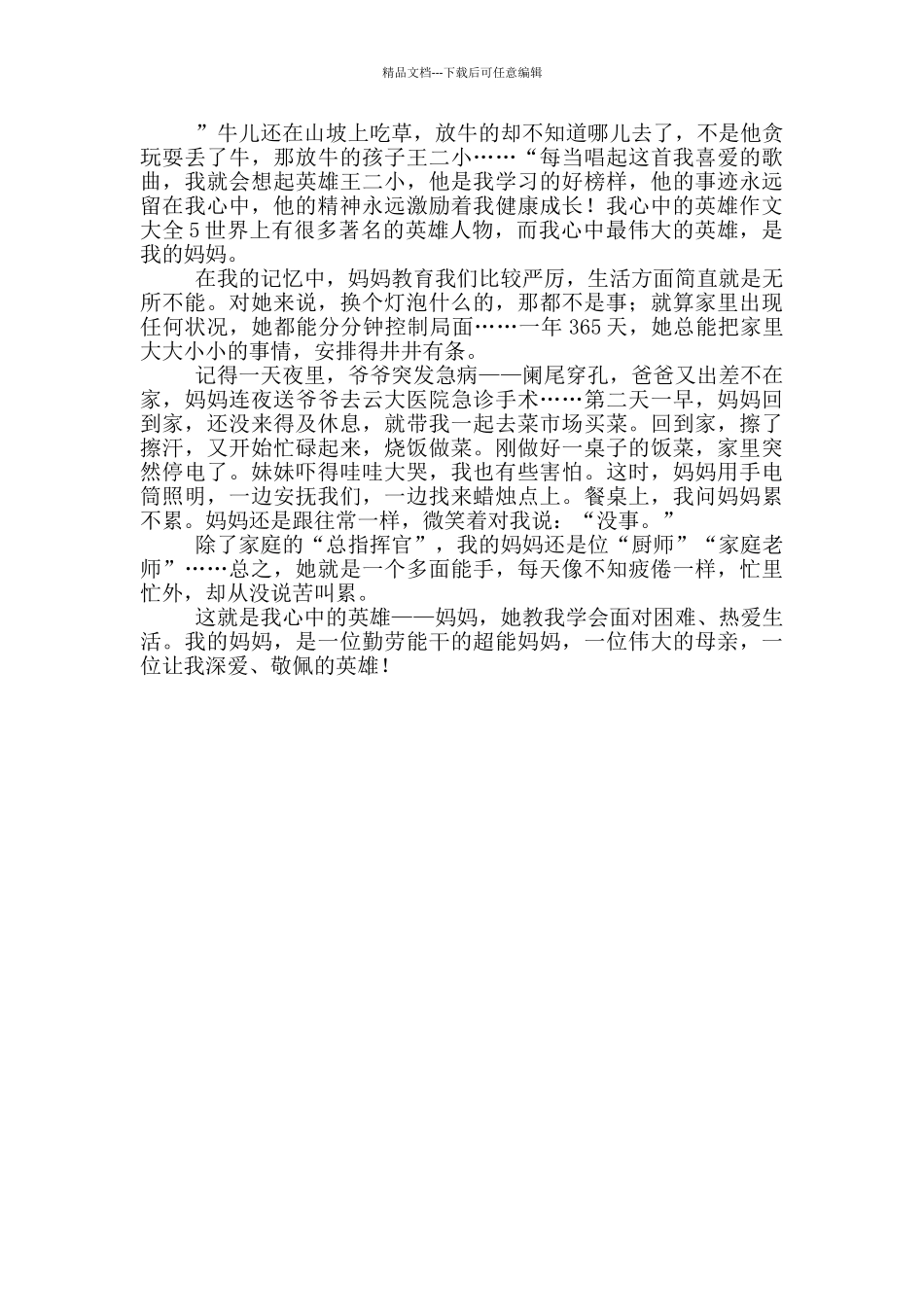 我心中的英雄作文大全_第3页