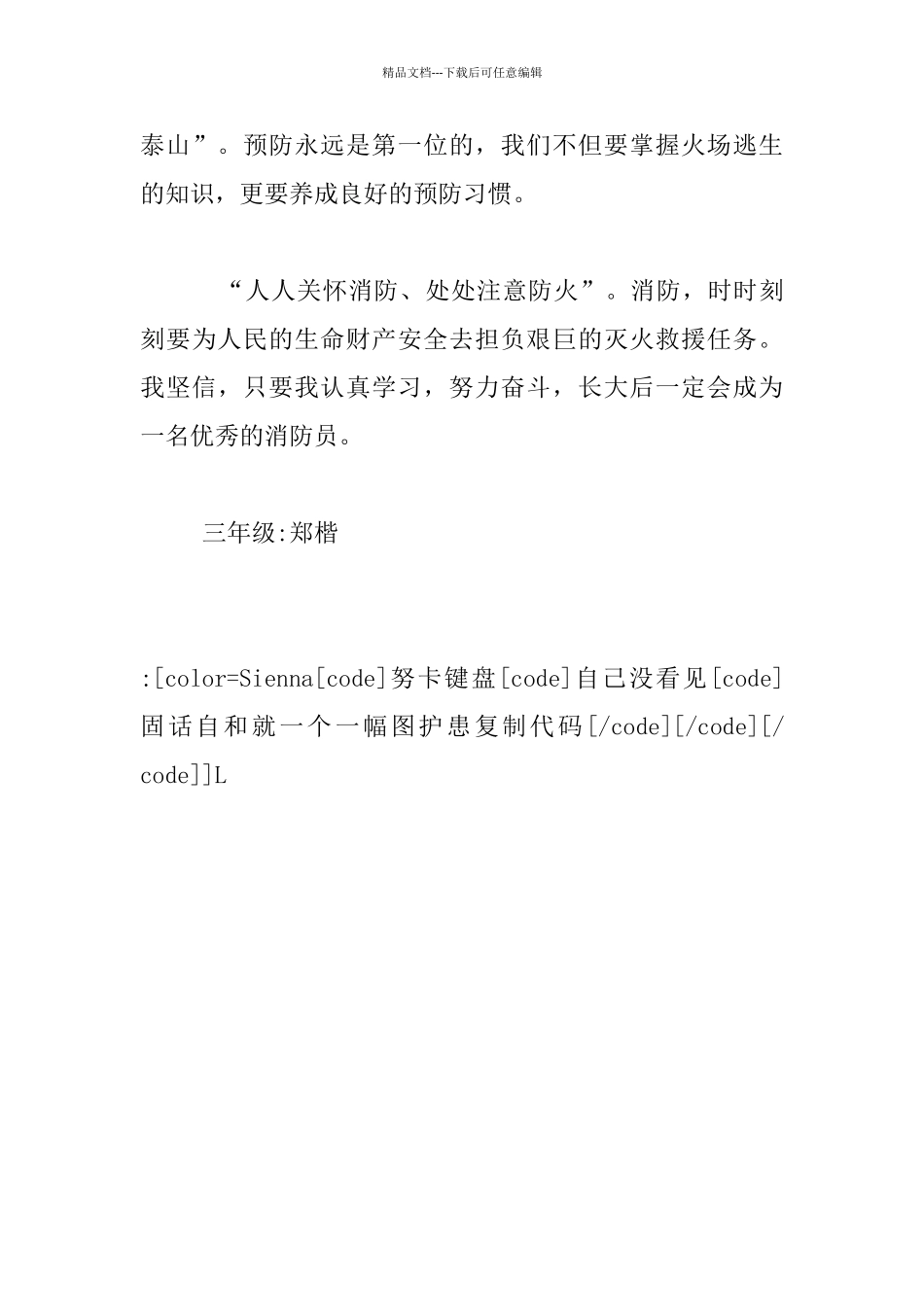 我是小小消防员三年级作文_第3页