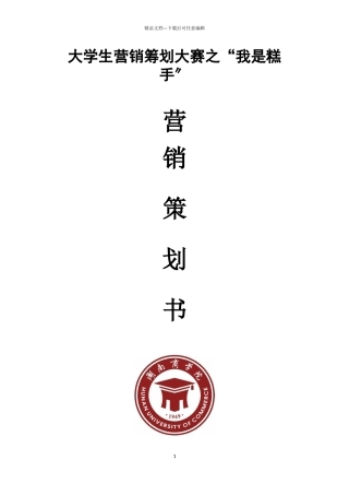 我是糕手营销策划方案