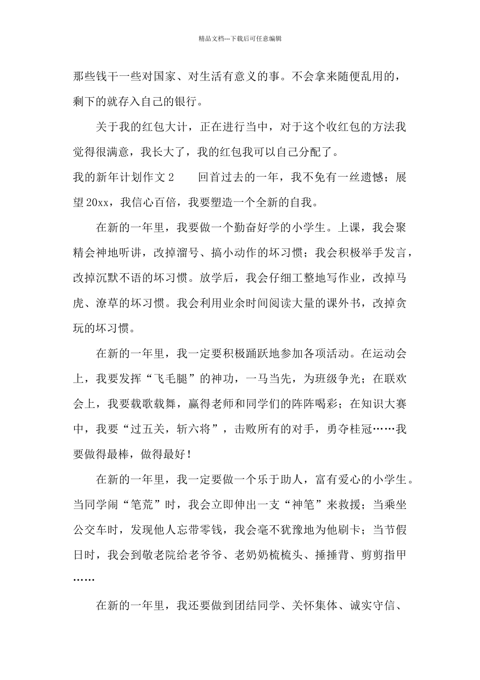 我的新年计划作文_第2页