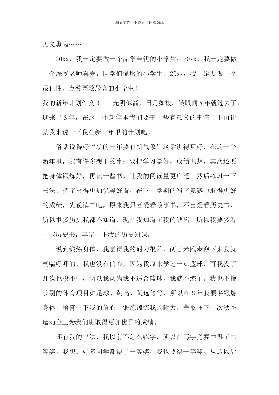 我的新年计划作文_第3页
