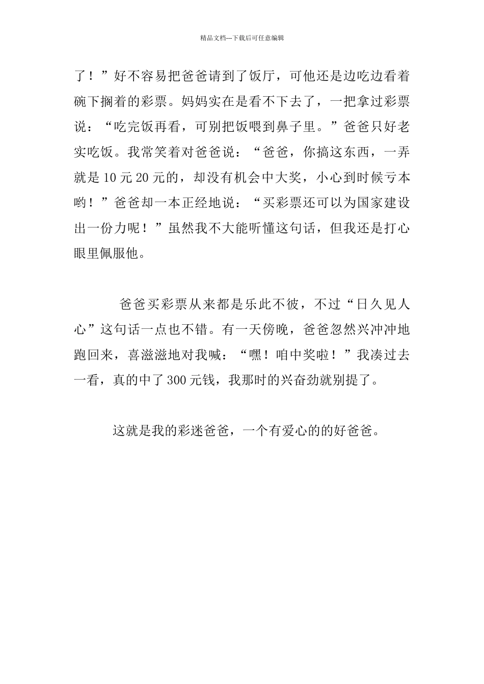 我的爸爸是彩迷七年级作文650字_第2页