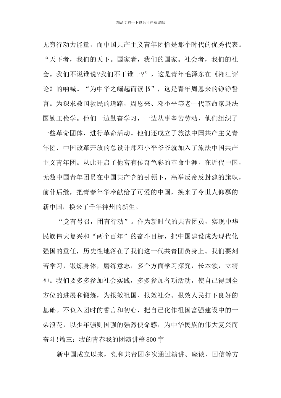 我的青春我的团演讲稿800字最新六篇_第3页