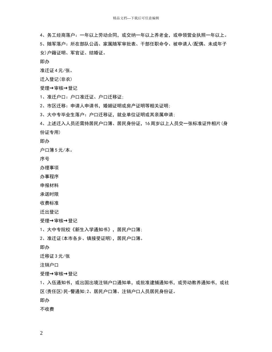 户籍证明申请书_第2页