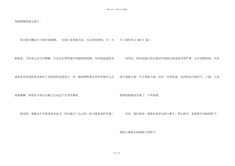 手工制作300字十篇_第3页