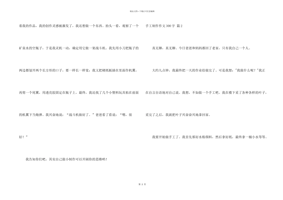 手工制作300字汇编八篇_第2页