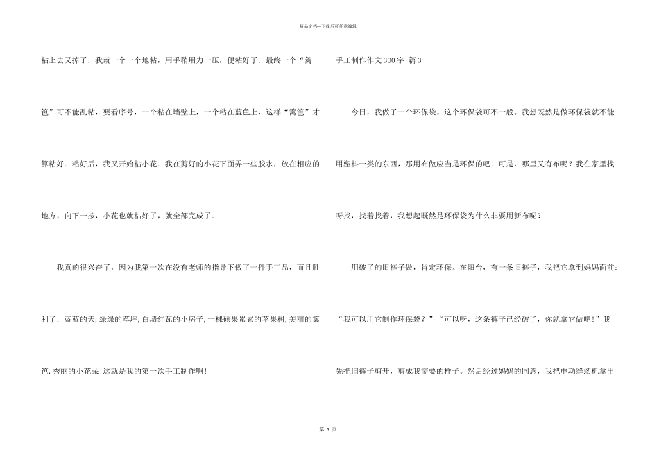 手工制作300字集锦7篇_第3页