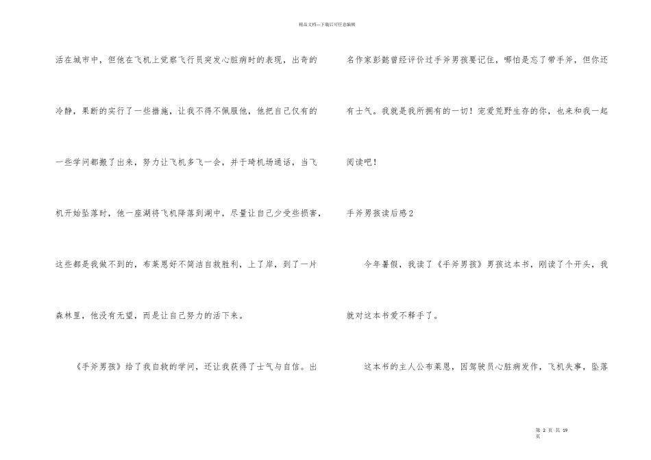 手斧男孩读后感_第2页