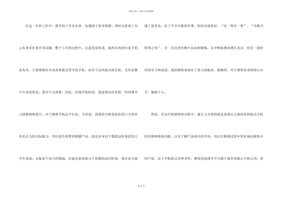 手机业务员年终工作总结_第2页