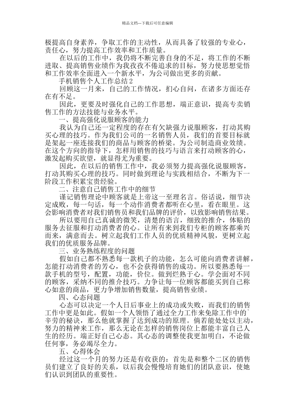 手机销售个人工作总结范文_第2页