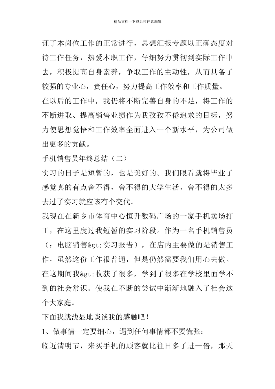 手机销售员的年终总结_第3页
