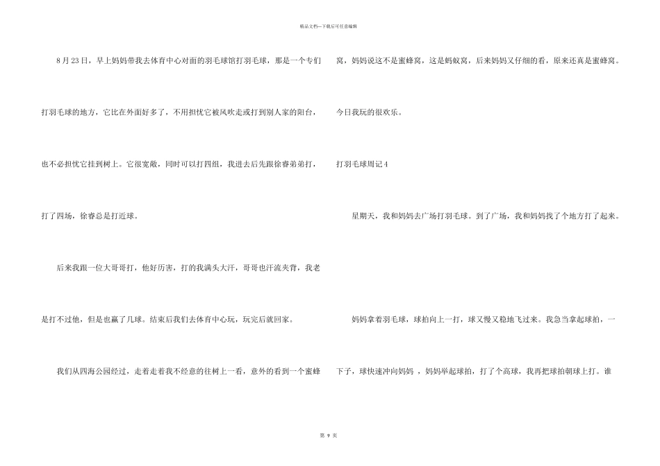 打羽毛球周记_第3页
