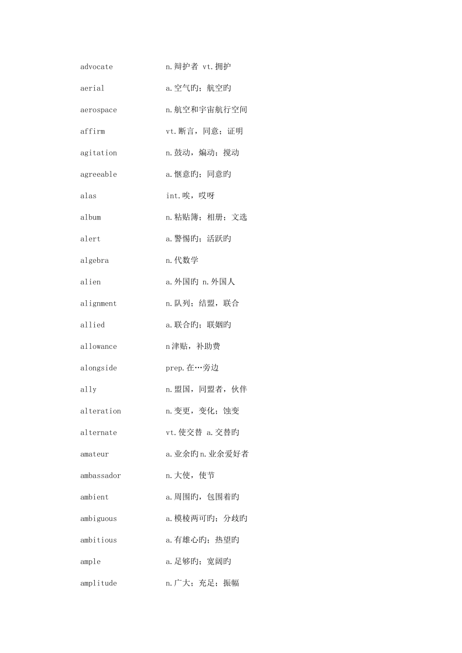 2025年大学英语六级词汇表_第2页