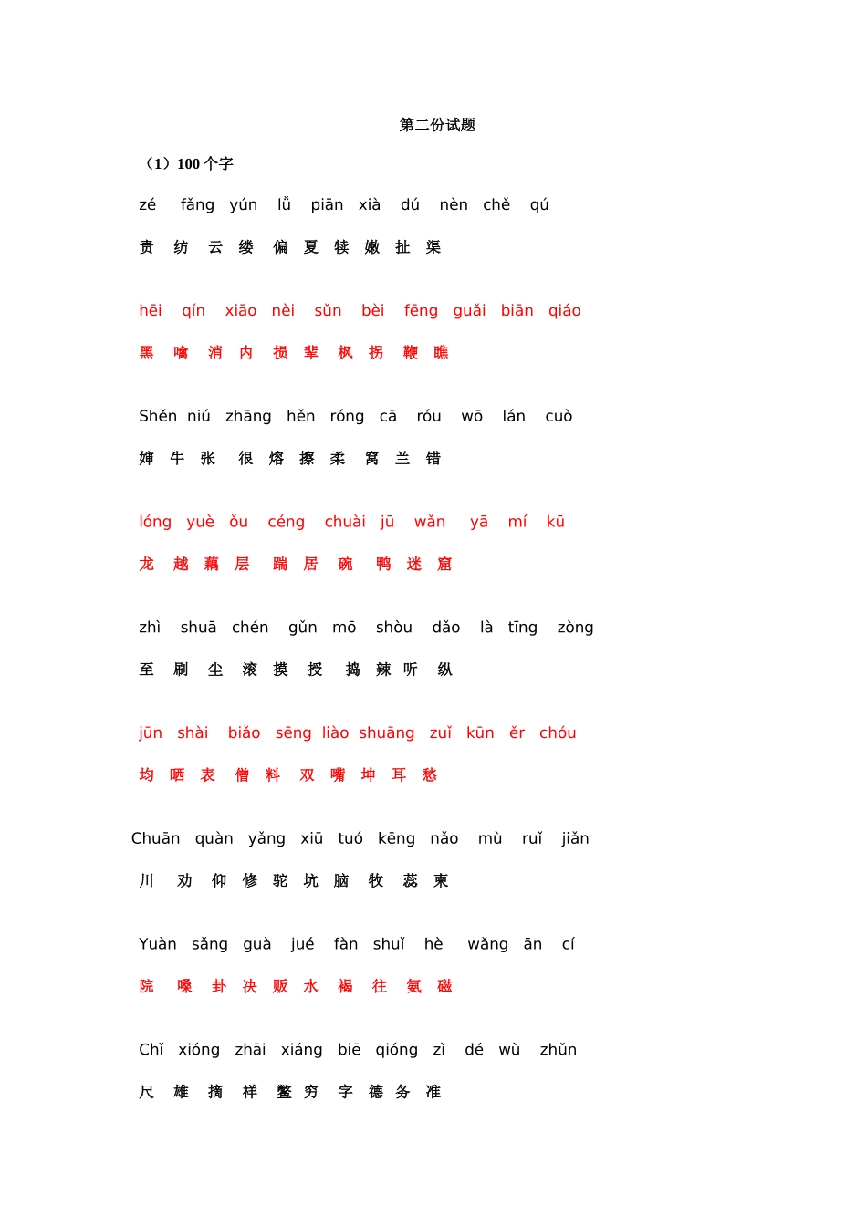 2025年普通话等级考试真题带音_第3页